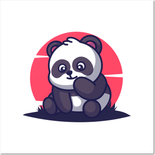 Curious panda Posters and Art